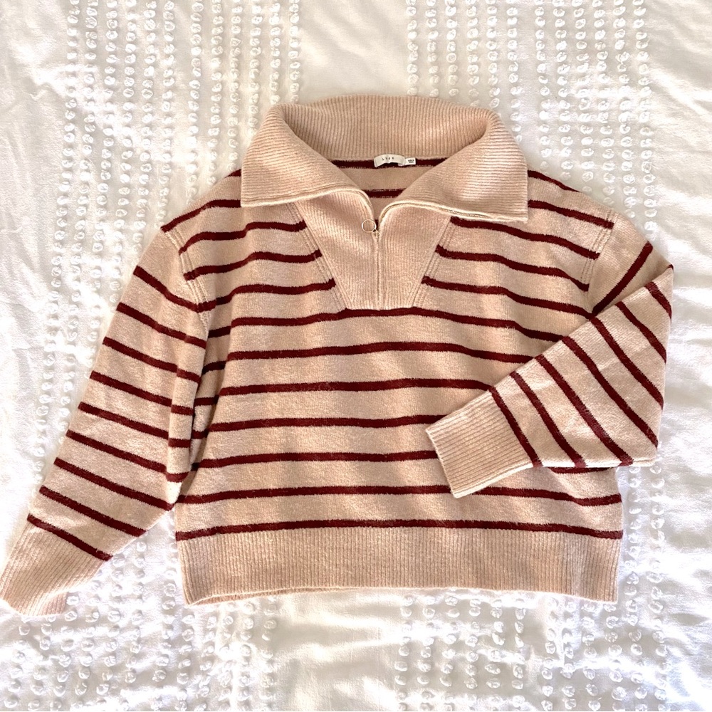 Lush Women’s Striped Pull-Over Sweater, Large